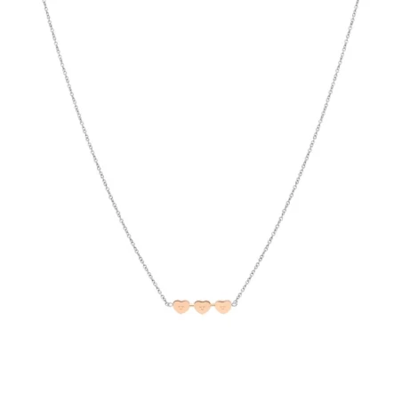 Collar Mr. Wonderful Love Yourself baño oro rosa y plata WJ20202