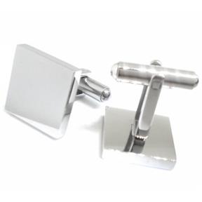 Gemelos Hombre Acero Inoxidable Cuadrado GM017CU