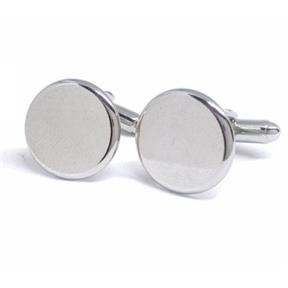 Gemelos Hombre Acero Inoxidable Círcular GM-004