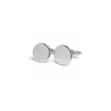 Gemelos Hombre Acero Inoxidable Círcular GM-004