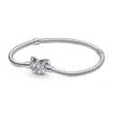 Pulsera Pandora Moments Cadena de Serpiente Cierre Mariposa 590782C01