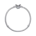 Pulsera Pandora Moments Cadena de Serpiente Cierre Mariposa 590782C01
