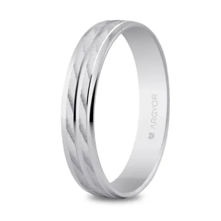 Alianza de boda oro blanco 4mm 5B40340