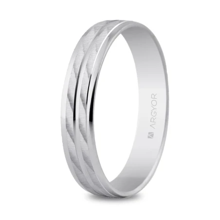 Alianza de boda oro blanco 4mm 5B40340