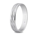 Alianza de boda oro blanco 4mm 5B40340