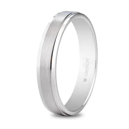 Alianza oro blanco 4mm confort 5B40397