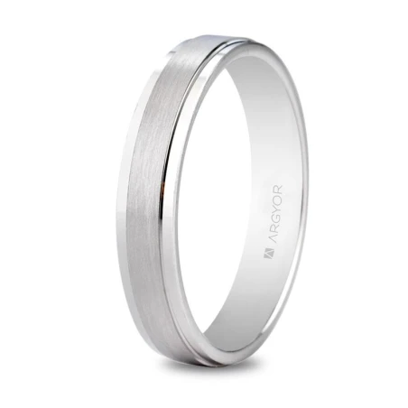 Alianza oro blanco 4mm confort 5B40397