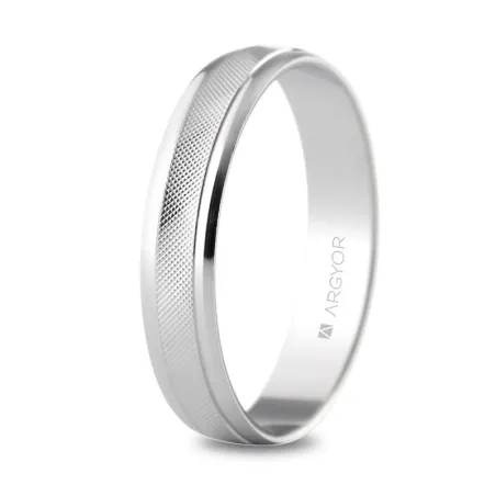 Alianza de boda 4mm oro blanco 5B40501