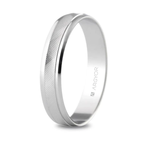Alianza de boda 4mm oro blanco 5B40501