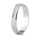 Alianza de boda 4mm oro blanco 5B40501