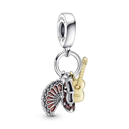 Charm Colgante Pandora Guitarra Española, Zapato Flamenco & Abanico 760765C01