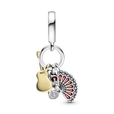 Charm Colgante Pandora Guitarra Española, Zapato Flamenco & Abanico 760765C01