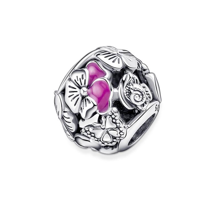 Charm Pandora Amistad con Flores Pensamiento 790759C01