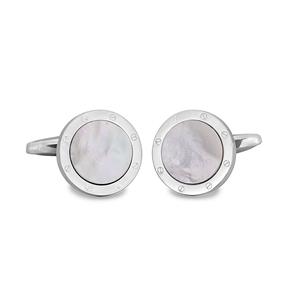 Gemelos Hispania Hombre Acero Inoxidable y Nácar GHF-P040-MOP