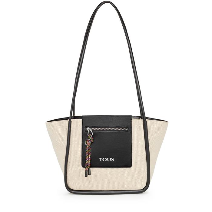 Capazo TOUS Empire Cotton Beige Mediano 295900683