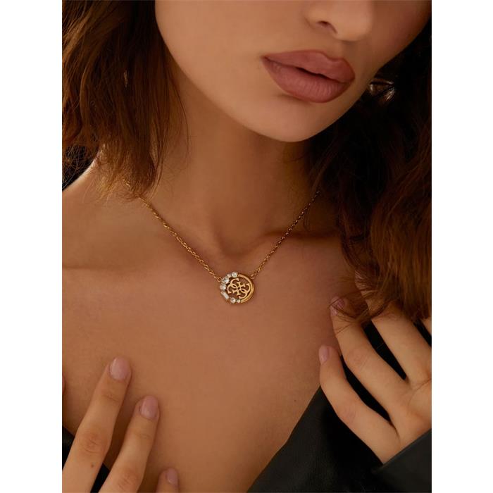 Gargantilla Guess Pure Light Mujer Acero Inoxidable Baño Oro y Cristales Brillantes JUBN01106JWYGT-U