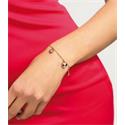 Pulsera Guess "Guess Is For Lovers" Mujer Corazones Acero Inoxidable Baño Oro y Cristales Brillantes UBB70038-S