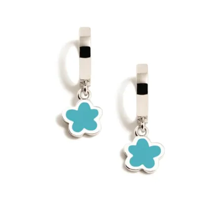 Pendientes Agatha Ruiz de la Prada Plata Flor Azul 019HOP