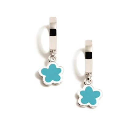 Pendientes Agatha Ruiz de la Prada Plata Flor Azul 019HOP