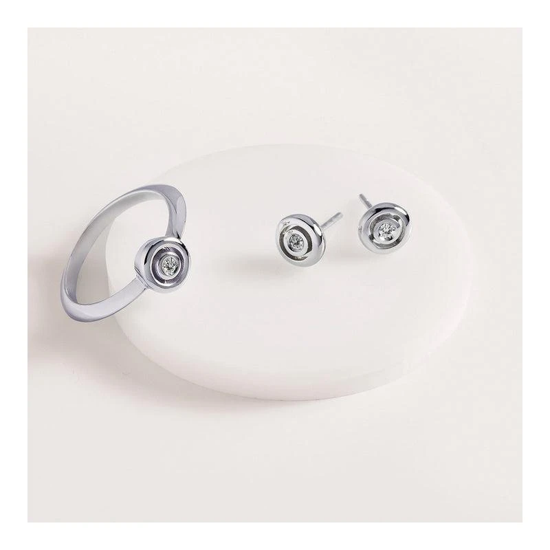 Pendientes Mon Petit Diamant Lumineux Mujer Plata y Diamante PP001-MPD