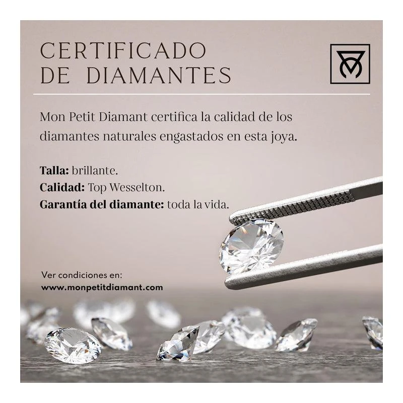Pendientes Mon Petit Diamant Lumineux Mujer Plata y Diamante PP001-MPD