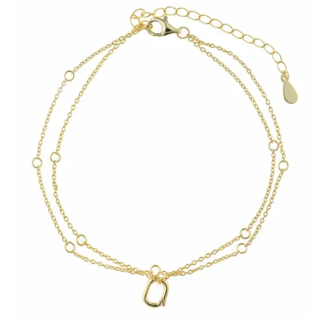 Tobillera Salvatore Mujer Plata Baño Oro 213CH088