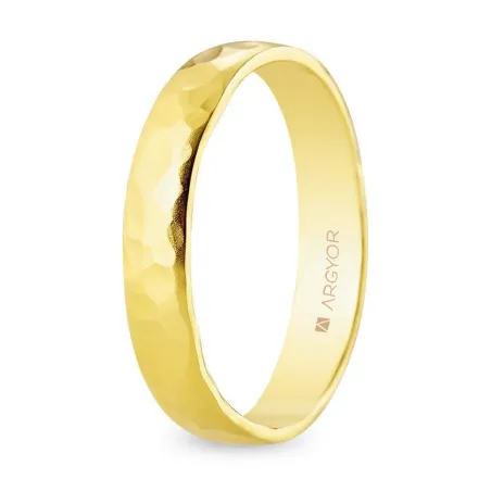 Alianza boda ARGYOR oro amarillo 18Kt Martellato Grueso 5135554