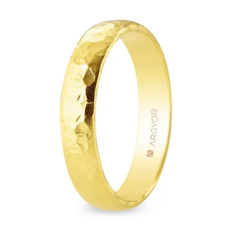 Alianza boda ARGYOR oro amarillo 18Kt Martellato Fino 5135556