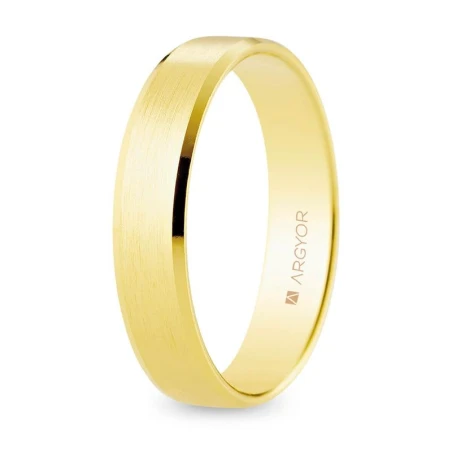 Alianza boda ARGYOR oro amarillo 18Kt Satinado y Brillo 5140493