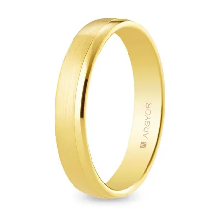 Alianza boda ARGYOR oro amarillo 18 Kt Brillo y Mate 5140545