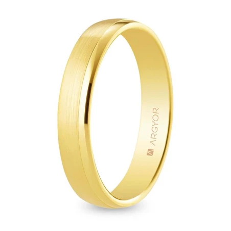 Alianza boda ARGYOR oro amarillo 18 Kt Brillo y Mate 5140545