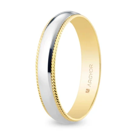 Alianza boda ARGYOR Oro Amarillo y blanco 18Kt 5240548