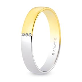 Alianza bicolor O.A / O. B c/diamantes 5240549D3