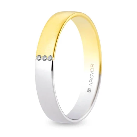 Alianza bicolor O.A / O. B c/diamantes 5240549D3