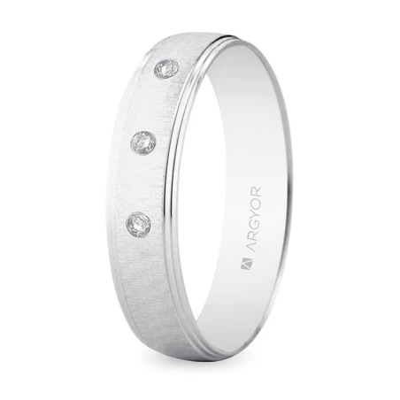 Alianza oro blanco c/diamantes 555B3466