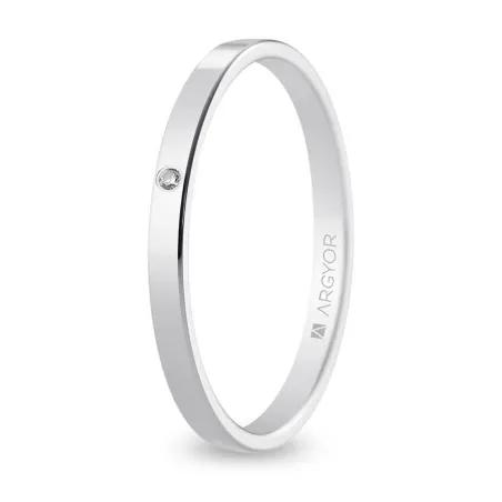 Alianza oro blanco c/diamante 5B20562D