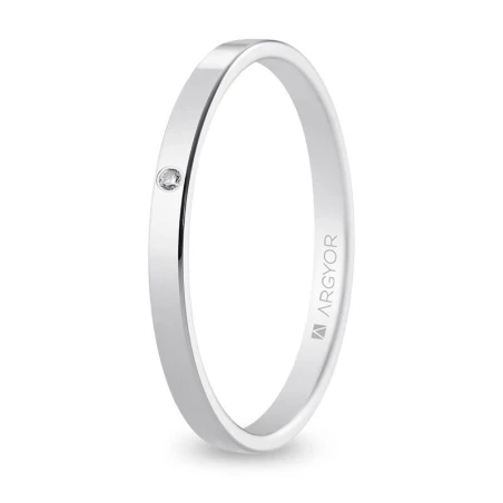Alianza oro blanco c/diamante 5B20562D