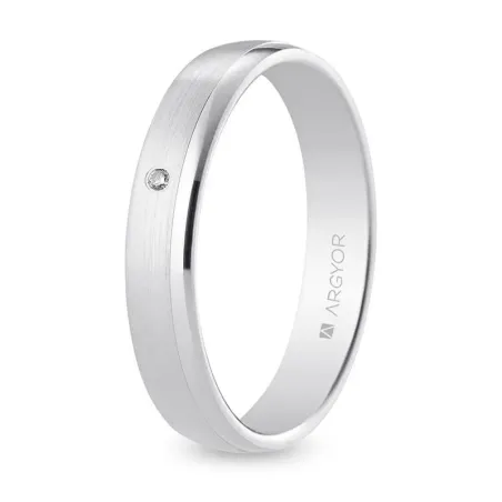 Alianza oro blanco c/diamante 5B40545D