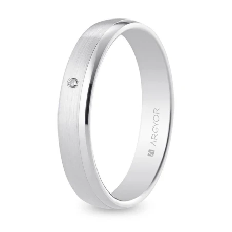 Alianza oro blanco c/diamante 5B40545D