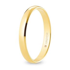 Alianza de boda oro media caña 3 mm confort (A30CP00)
