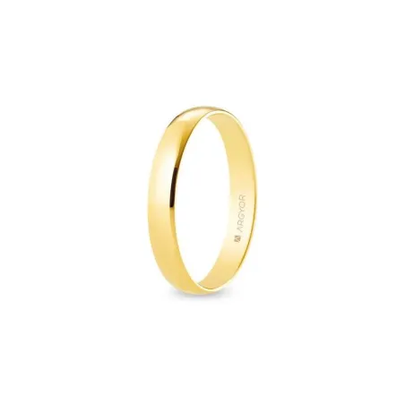 Alianza de boda oro media caña 3,5 mm (A35RP00)