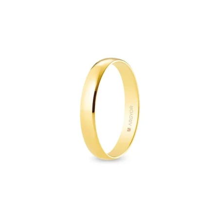Alianza de boda oro media caña 3,5 mm (A35RP00)