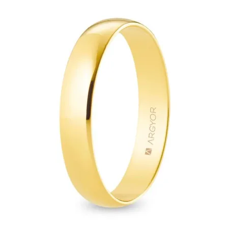 lianza de boda oro media caña 4 mm (A40RP00)
