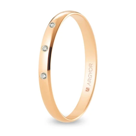 Alianza oro rosa R25RP3D