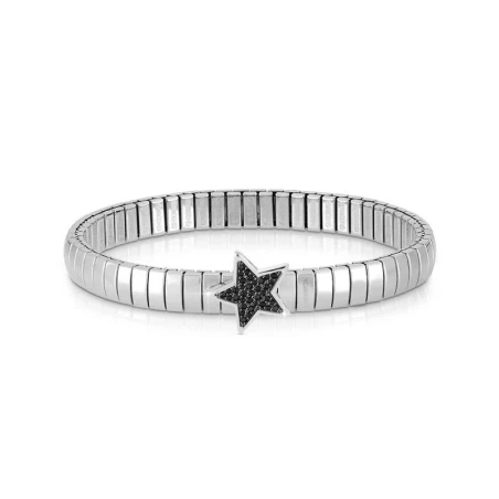 Pulsera Nomination Extensible Plata y Estrella Circonitas Negras 200418/007