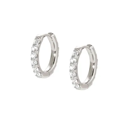 Pendientes Nomination Lovelight Mujer Aro Plata Baño y Circonitas blancas 149719/008