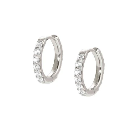 Pendientes Nomination Lovelight Mujer Aro Plata Baño y Circonitas blancas 149719/008