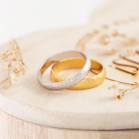 Alianzas boda ARGYOR oro amarillo 18Kt Martellato Fino 5145556
