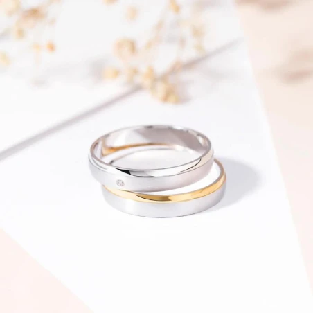 Alianza boda ARGYOR Oro Amarillo y Blanco 18kt 5240545