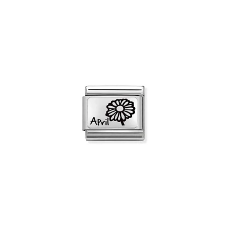 Composable Classic PLACAS MES FLORES (IC) acero y plata 925 Abril